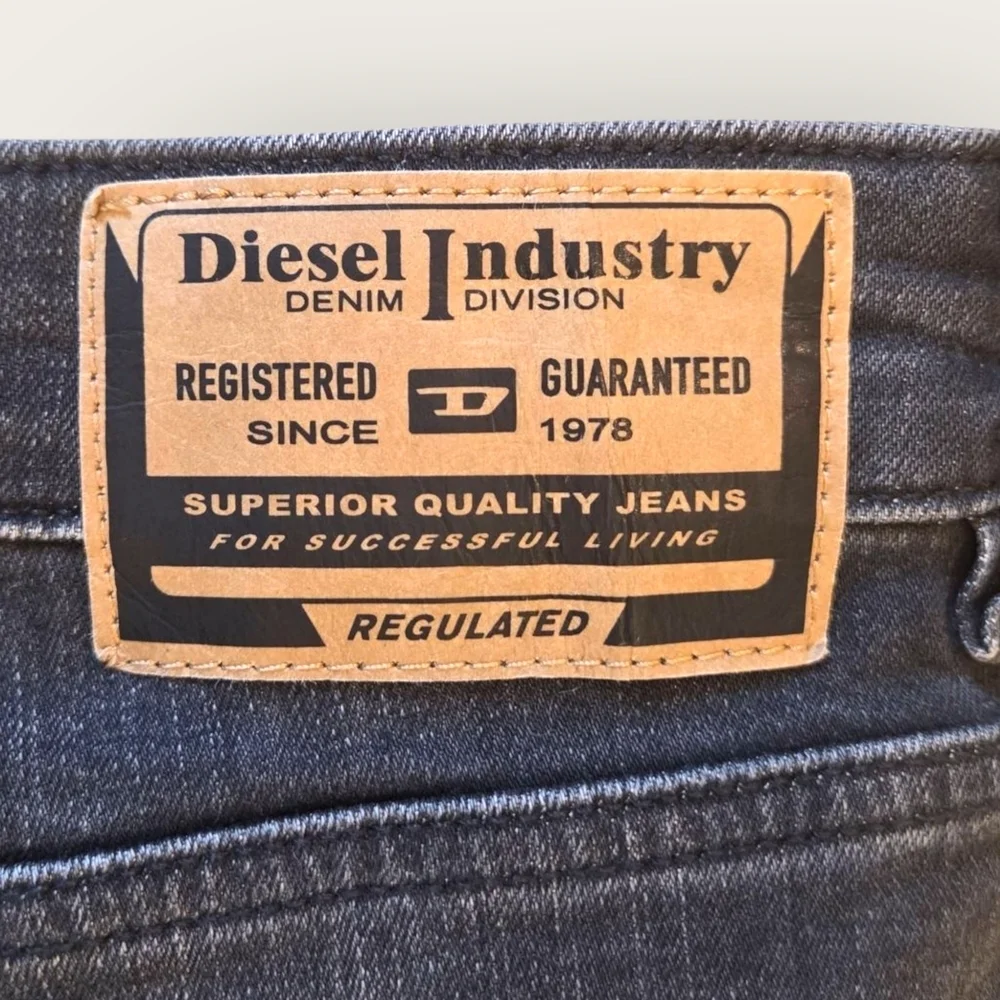 NWT Diesel D-Joy Slim Fit Black Jeans Size 27 - Picture 6 of 15